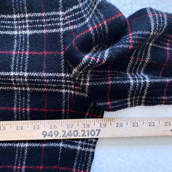 Chaus Plaid Wool Jacket / Velvet details Sz 4 - Picture 6 of 7